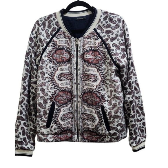 Scotch & Soda Printed Reversible Bomber Jacket Size M - Picture 4 of 16